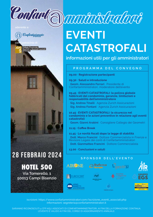 CONVEGNO EVENTI CATASTROFALI