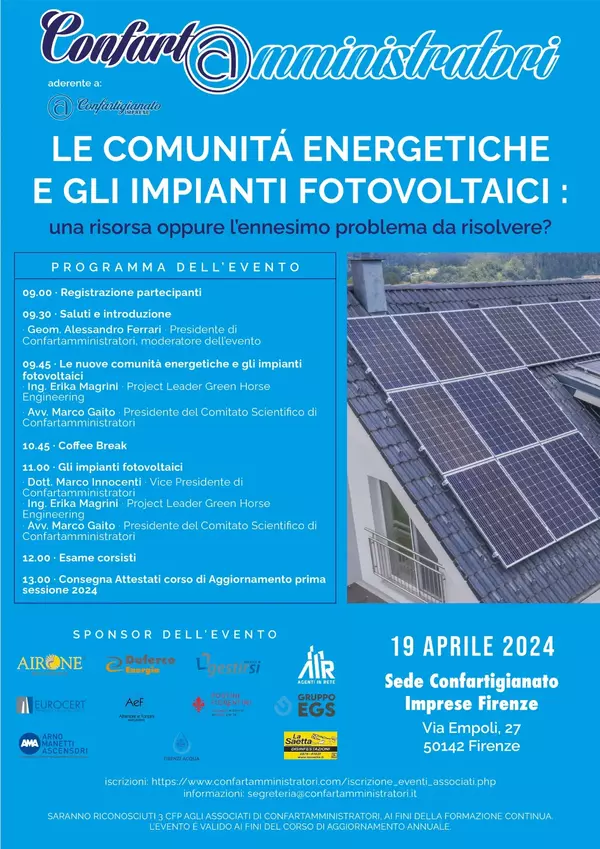 LE COMUNITA ENERGETICHE E GLI IMPIANTI FOTOVOLTAICI