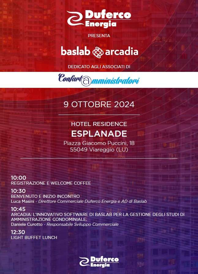 PRESENTAZIONE SOFTWARE PER AMMINISTRATORI DI CONDOMINO "ARCADIA"