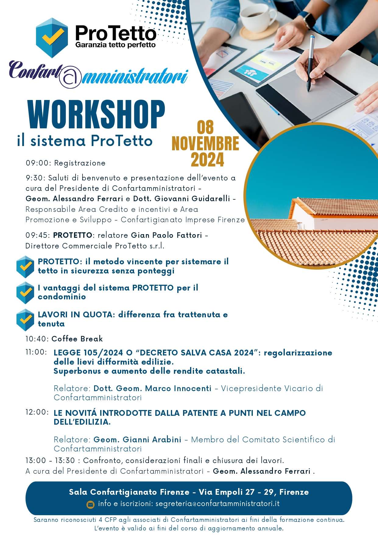 Workshop Confartamministratori/ ProTetto s.r.l.del 08.11.24